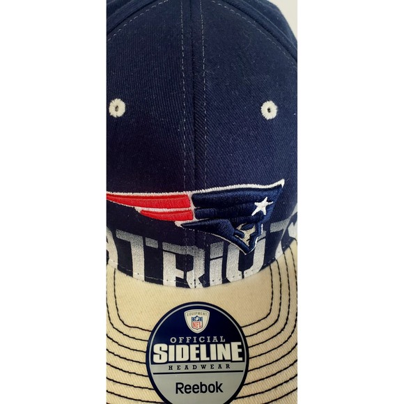Reebok NFL New England Patriots Baseball Cap NWT Navy/Cream/Red/White Paneled - Picture 5 of 12
